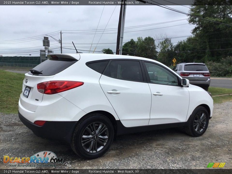 2015 Hyundai Tucson GLS AWD Winter White / Beige Photo #4