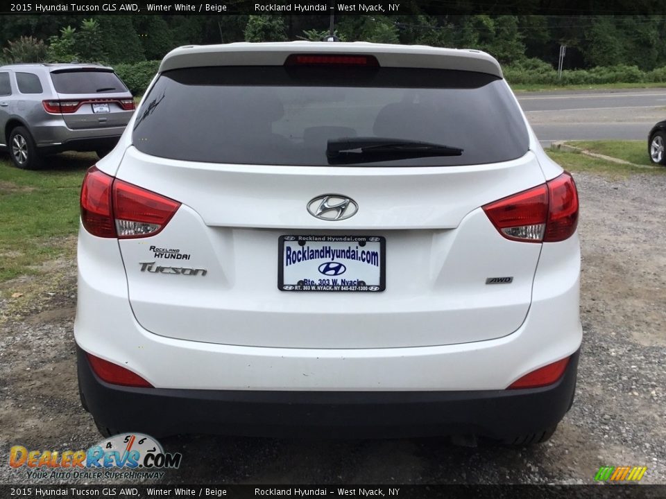 2015 Hyundai Tucson GLS AWD Winter White / Beige Photo #5