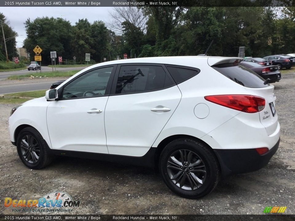 2015 Hyundai Tucson GLS AWD Winter White / Beige Photo #6