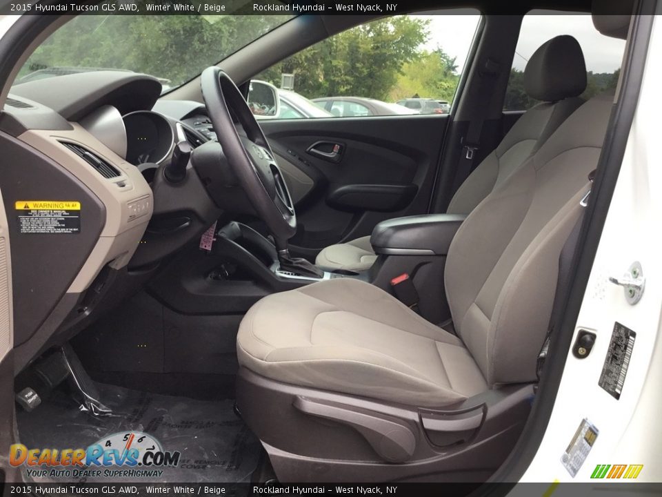 2015 Hyundai Tucson GLS AWD Winter White / Beige Photo #12