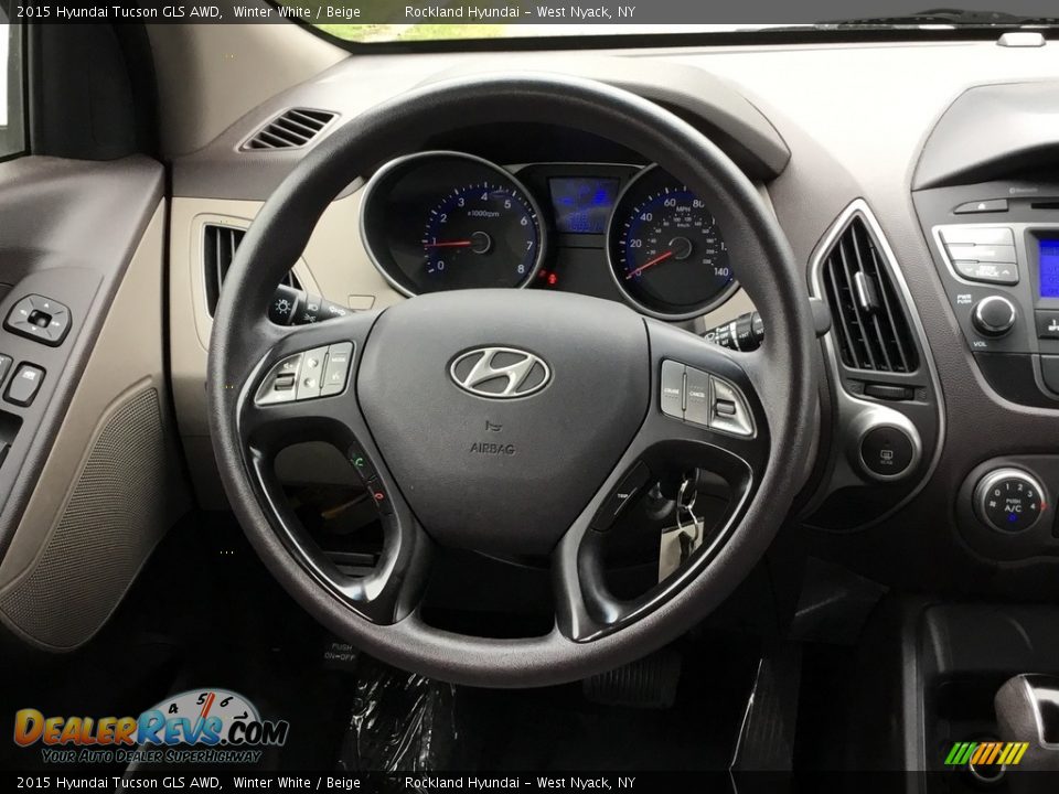2015 Hyundai Tucson GLS AWD Winter White / Beige Photo #16
