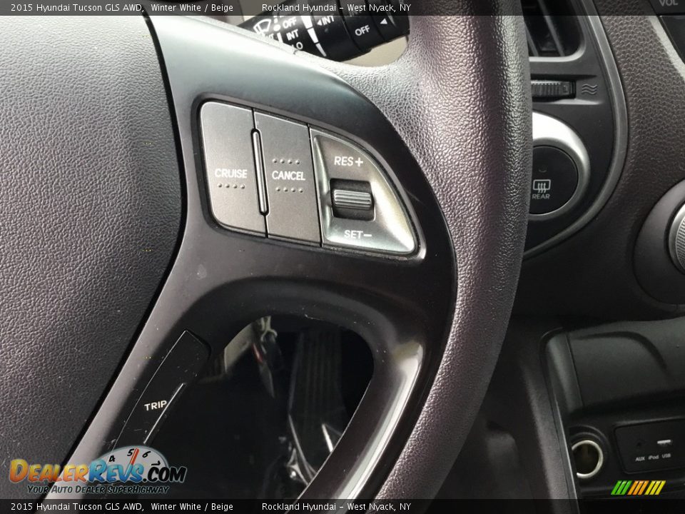 2015 Hyundai Tucson GLS AWD Winter White / Beige Photo #18