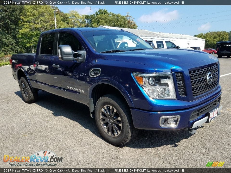 2017 Nissan TITAN XD PRO-4X Crew Cab 4x4 Deep Blue Pearl / Black Photo #1