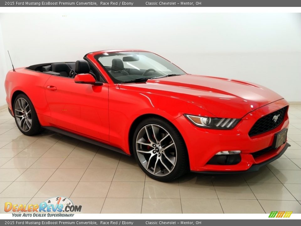2015 Ford Mustang EcoBoost Premium Convertible Race Red / Ebony Photo #1