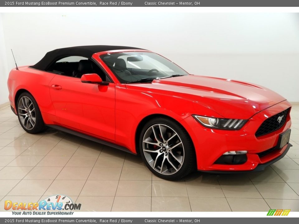2015 Ford Mustang EcoBoost Premium Convertible Race Red / Ebony Photo #2