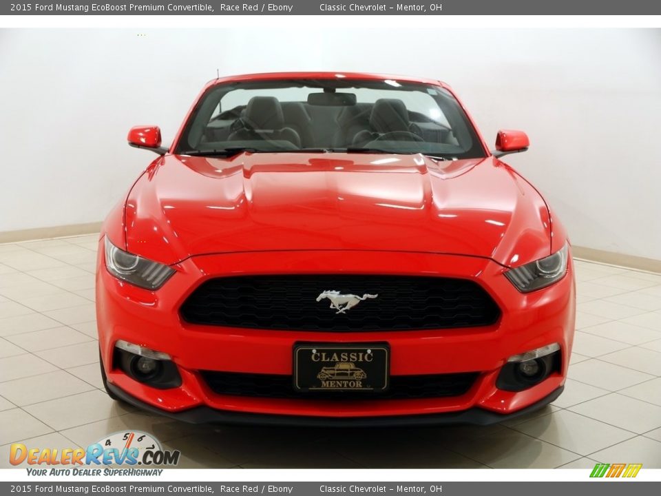 2015 Ford Mustang EcoBoost Premium Convertible Race Red / Ebony Photo #3