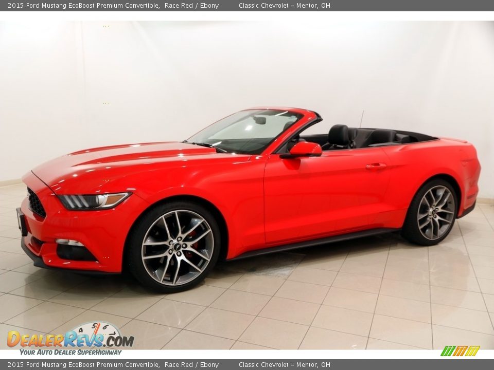 2015 Ford Mustang EcoBoost Premium Convertible Race Red / Ebony Photo #4