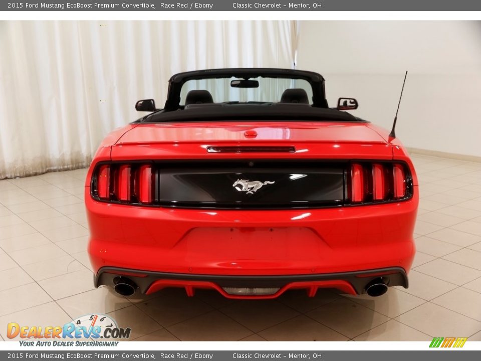 2015 Ford Mustang EcoBoost Premium Convertible Race Red / Ebony Photo #18