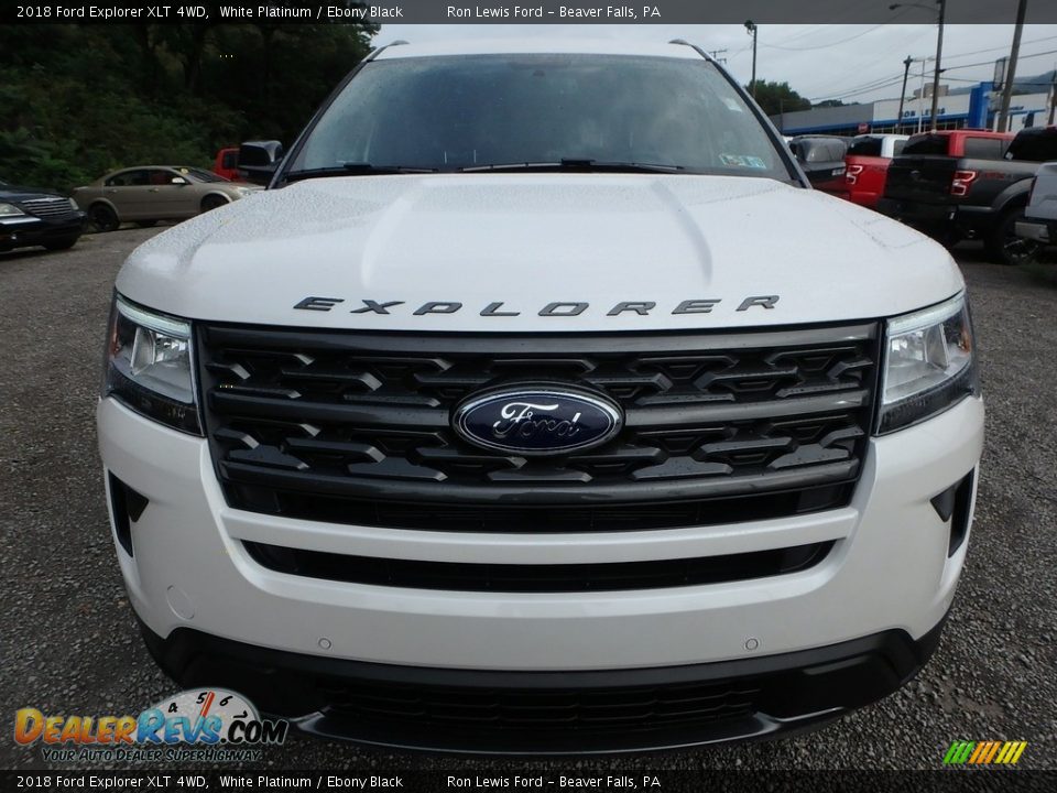 2018 Ford Explorer XLT 4WD White Platinum / Ebony Black Photo #8