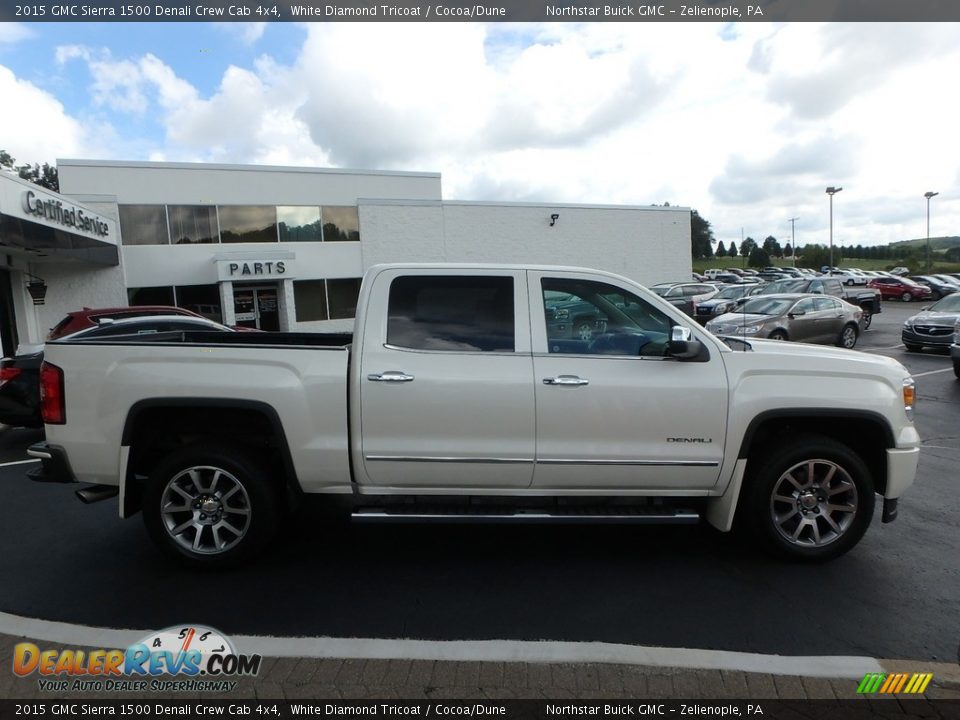 2015 GMC Sierra 1500 Denali Crew Cab 4x4 White Diamond Tricoat / Cocoa/Dune Photo #5