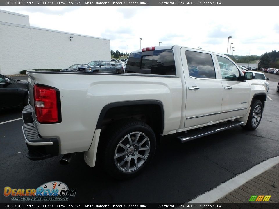 2015 GMC Sierra 1500 Denali Crew Cab 4x4 White Diamond Tricoat / Cocoa/Dune Photo #8