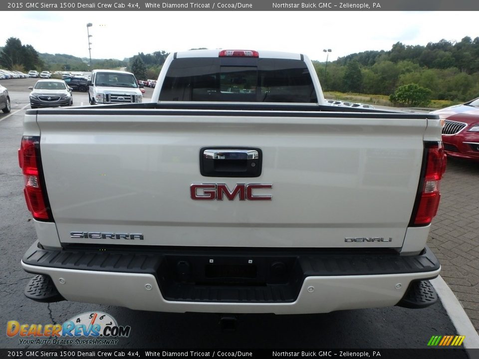 2015 GMC Sierra 1500 Denali Crew Cab 4x4 White Diamond Tricoat / Cocoa/Dune Photo #9