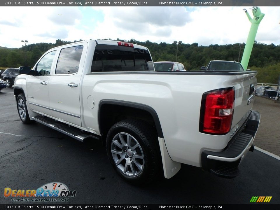 2015 GMC Sierra 1500 Denali Crew Cab 4x4 White Diamond Tricoat / Cocoa/Dune Photo #10
