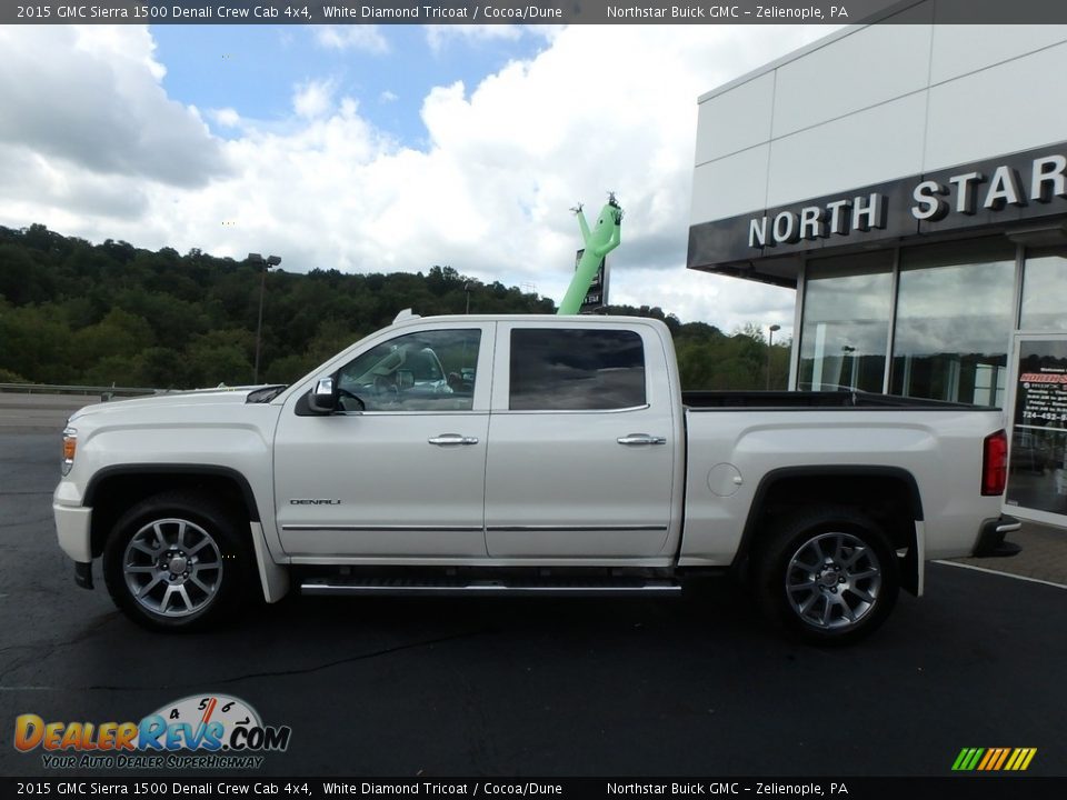 2015 GMC Sierra 1500 Denali Crew Cab 4x4 White Diamond Tricoat / Cocoa/Dune Photo #11