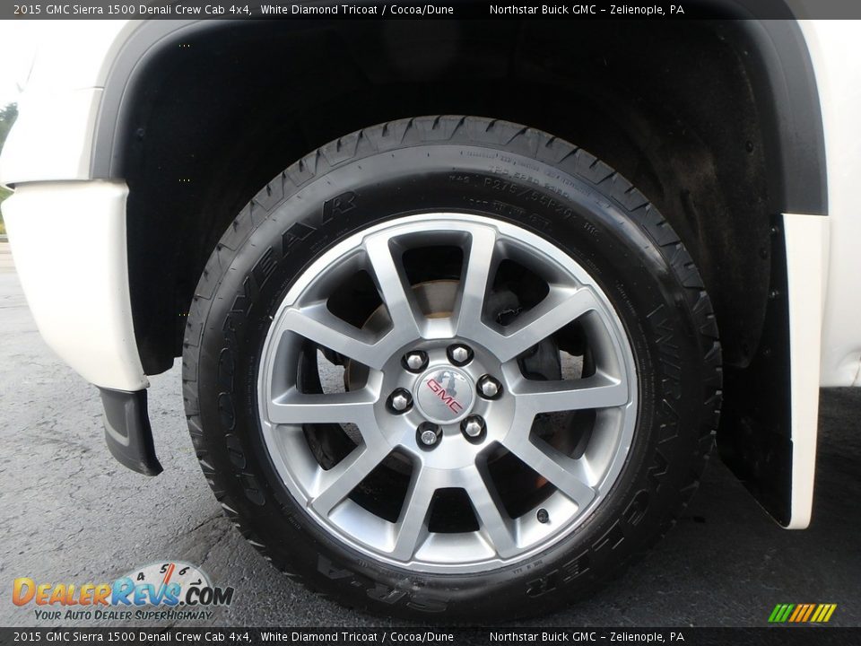 2015 GMC Sierra 1500 Denali Crew Cab 4x4 White Diamond Tricoat / Cocoa/Dune Photo #12