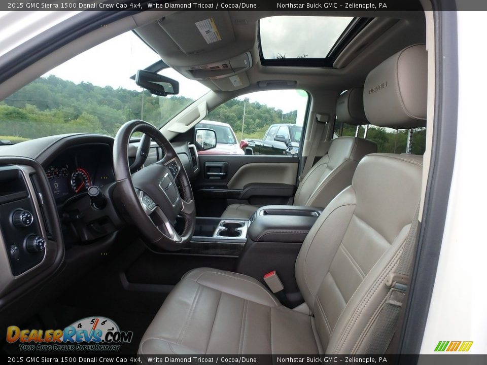 2015 GMC Sierra 1500 Denali Crew Cab 4x4 White Diamond Tricoat / Cocoa/Dune Photo #13