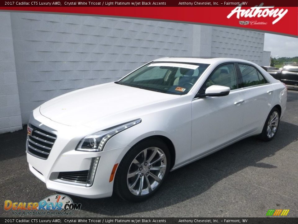 2017 Cadillac CTS Luxury AWD Crystal White Tricoat / Light Platinum w/Jet Black Accents Photo #1