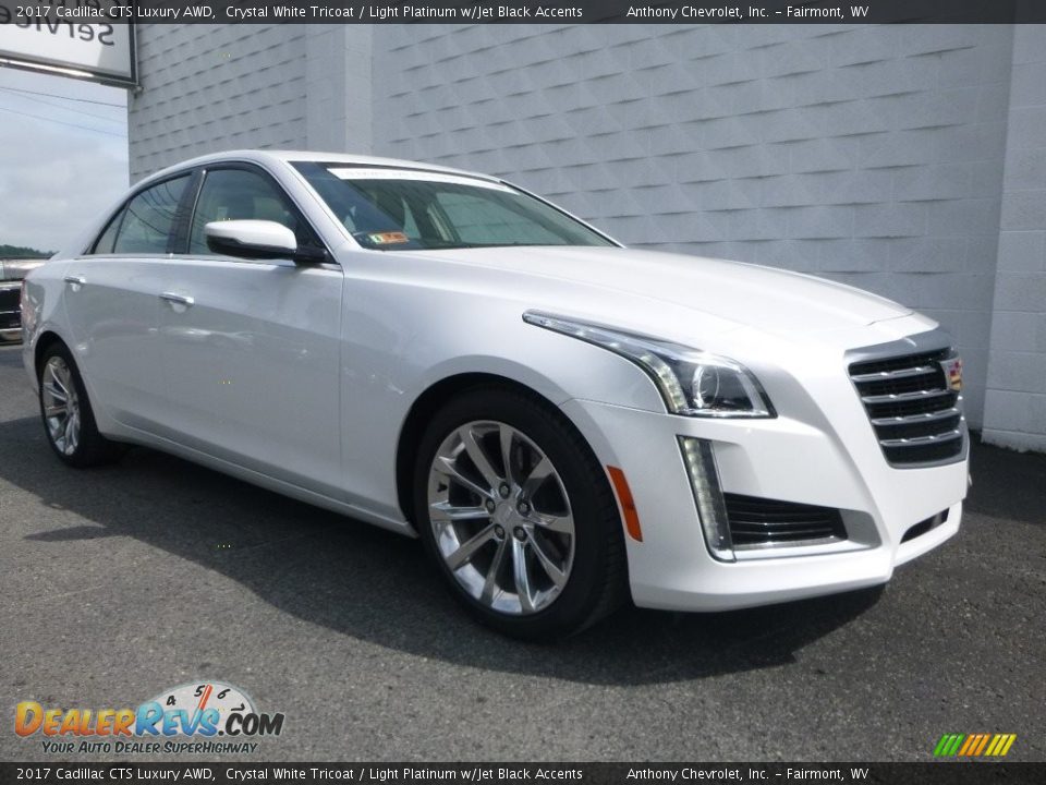 2017 Cadillac CTS Luxury AWD Crystal White Tricoat / Light Platinum w/Jet Black Accents Photo #2
