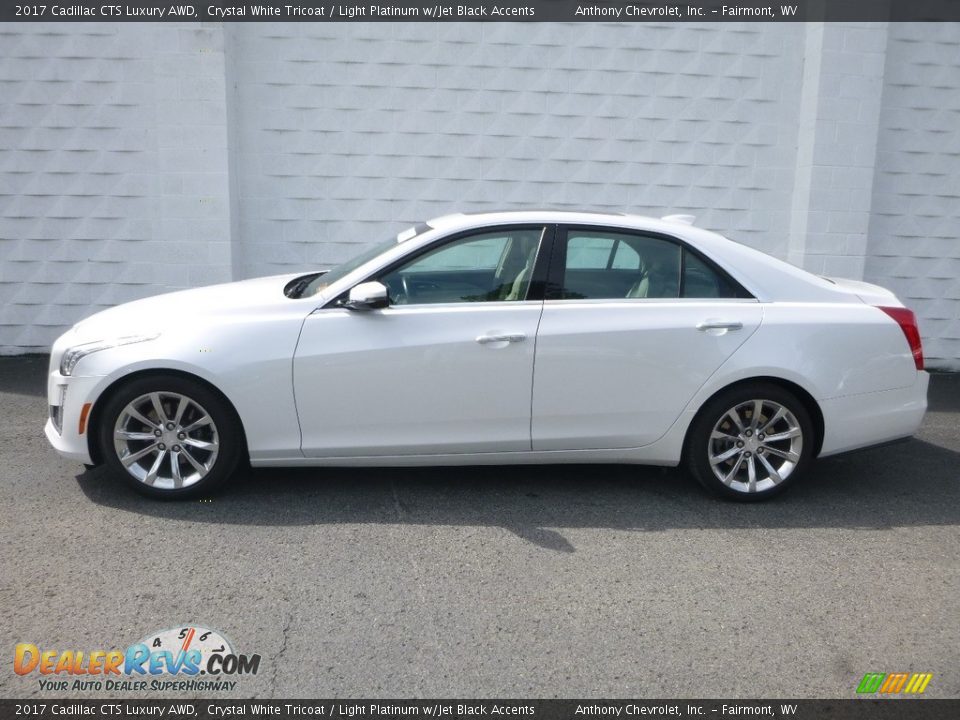 2017 Cadillac CTS Luxury AWD Crystal White Tricoat / Light Platinum w/Jet Black Accents Photo #3