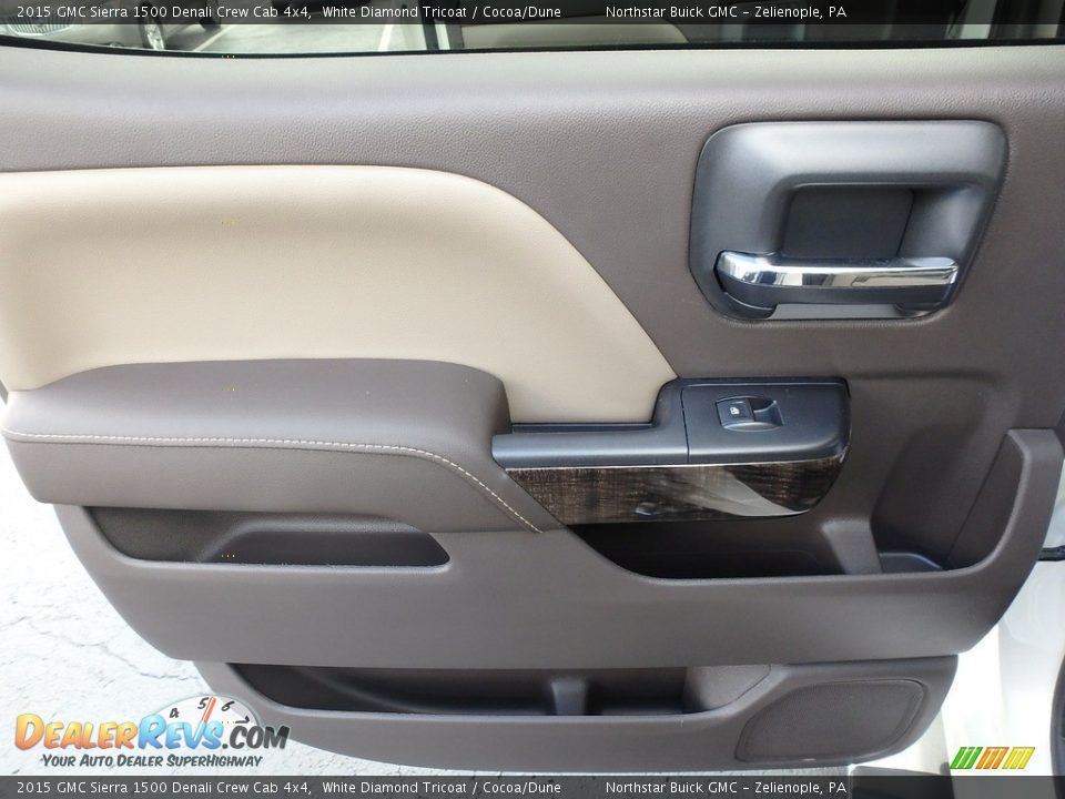 2015 GMC Sierra 1500 Denali Crew Cab 4x4 White Diamond Tricoat / Cocoa/Dune Photo #16