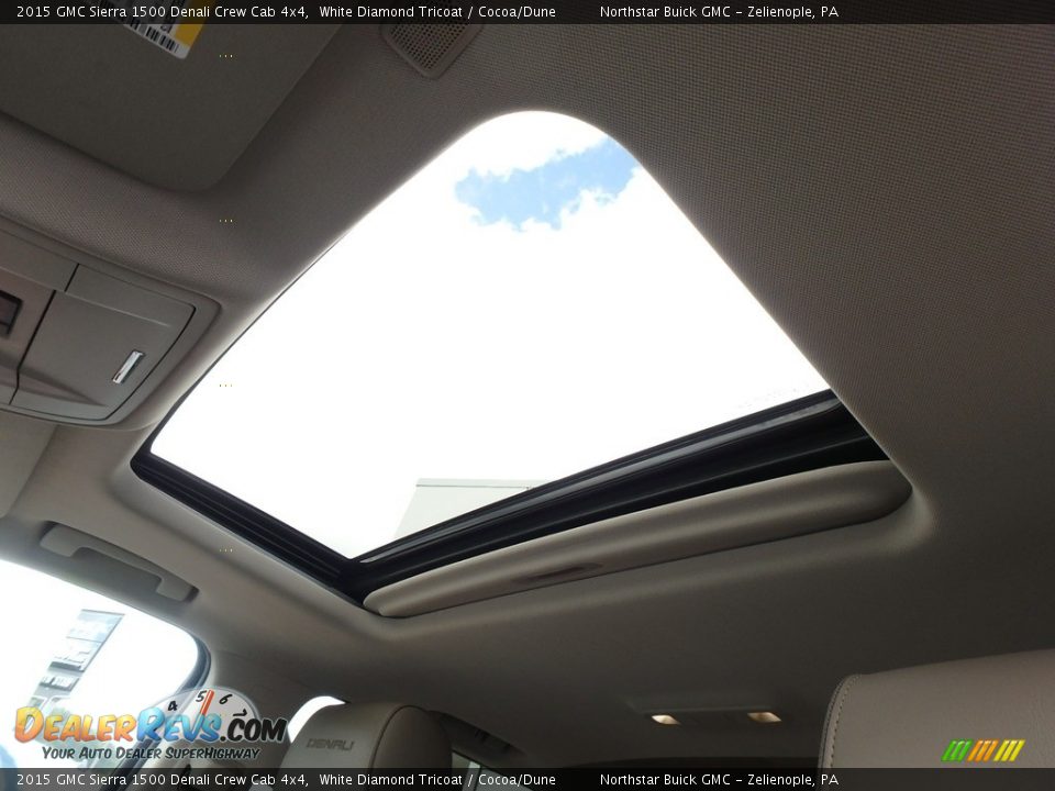 2015 GMC Sierra 1500 Denali Crew Cab 4x4 White Diamond Tricoat / Cocoa/Dune Photo #19