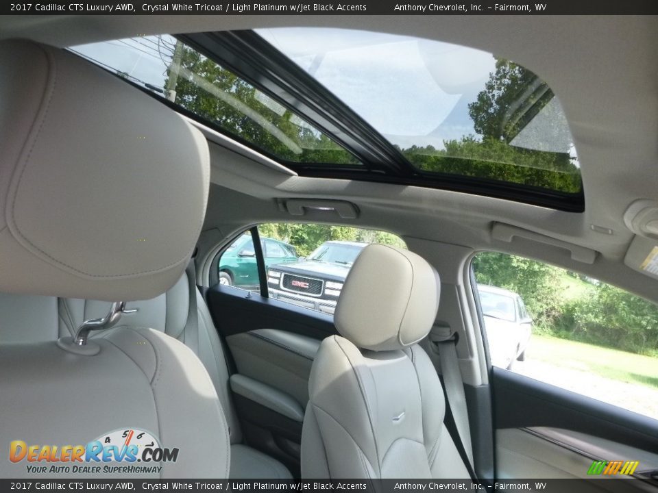 2017 Cadillac CTS Luxury AWD Crystal White Tricoat / Light Platinum w/Jet Black Accents Photo #10