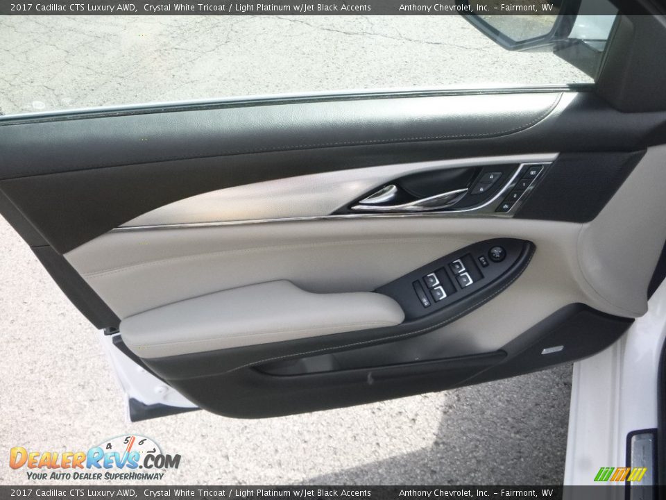 2017 Cadillac CTS Luxury AWD Crystal White Tricoat / Light Platinum w/Jet Black Accents Photo #11