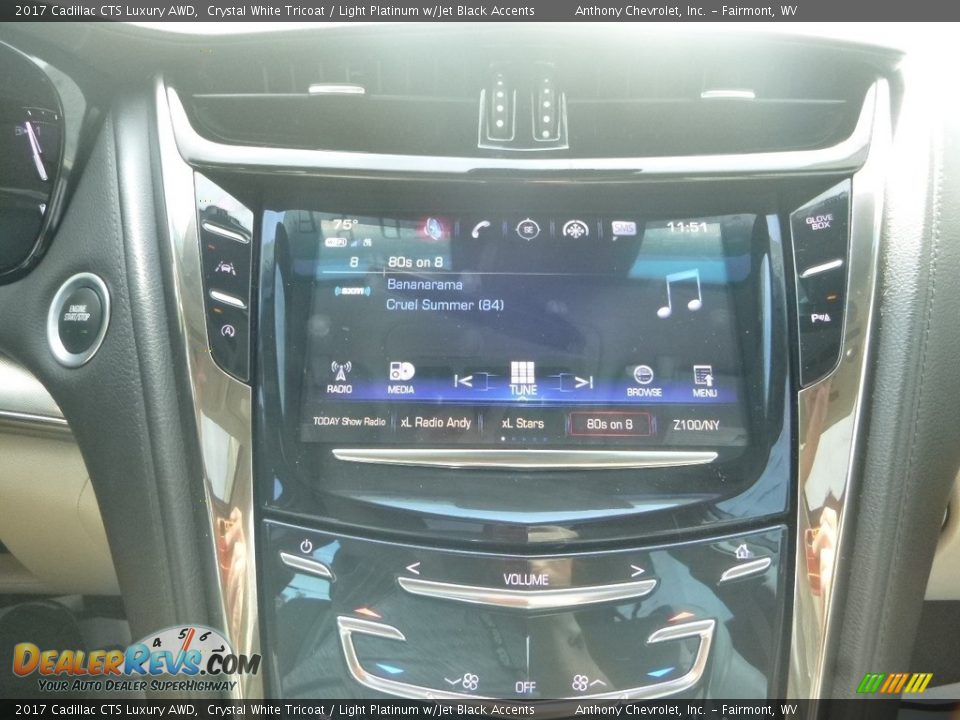 2017 Cadillac CTS Luxury AWD Crystal White Tricoat / Light Platinum w/Jet Black Accents Photo #14