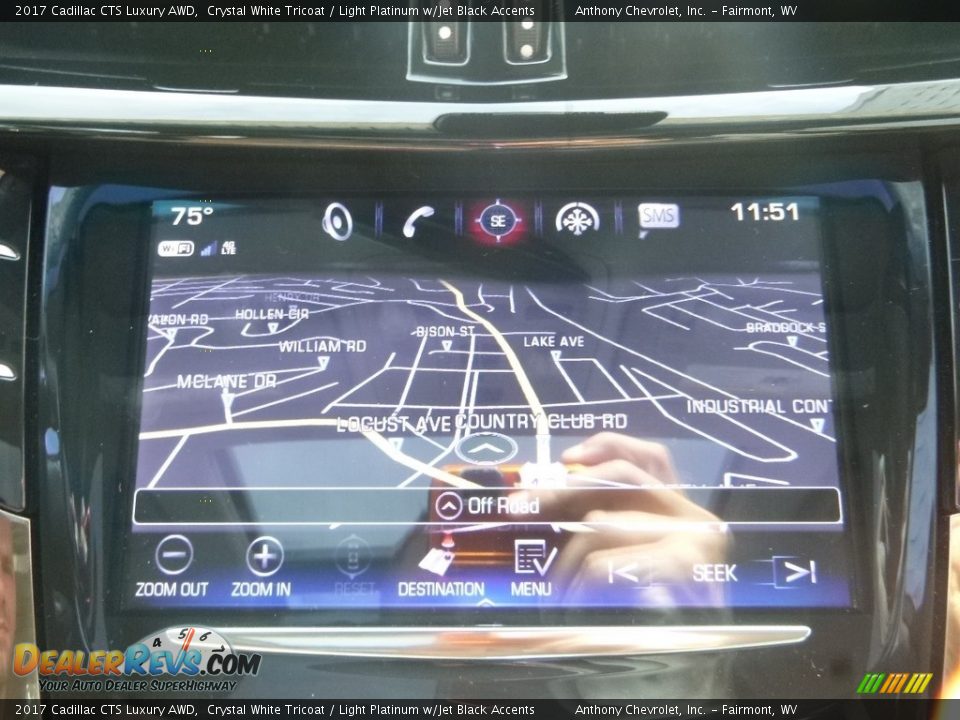 2017 Cadillac CTS Luxury AWD Crystal White Tricoat / Light Platinum w/Jet Black Accents Photo #15