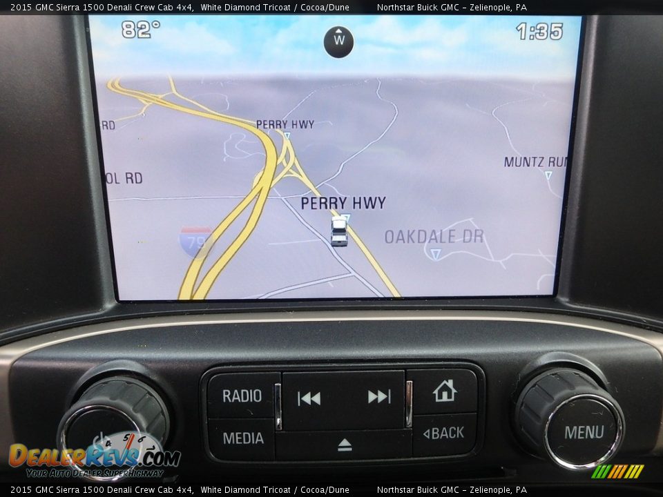 2015 GMC Sierra 1500 Denali Crew Cab 4x4 White Diamond Tricoat / Cocoa/Dune Photo #27