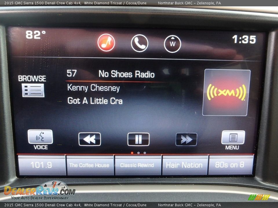 2015 GMC Sierra 1500 Denali Crew Cab 4x4 White Diamond Tricoat / Cocoa/Dune Photo #29