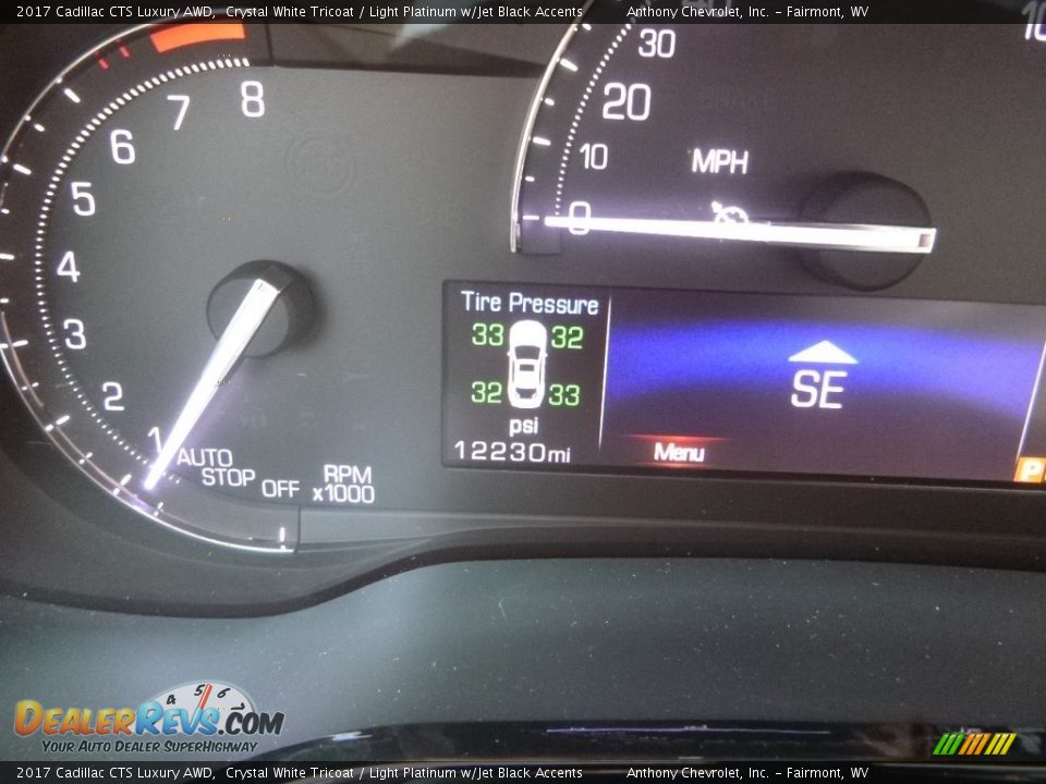 2017 Cadillac CTS Luxury AWD Crystal White Tricoat / Light Platinum w/Jet Black Accents Photo #20