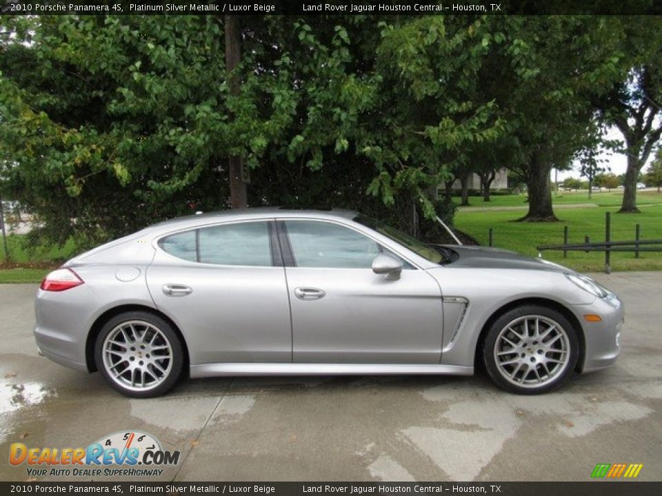 2010 Porsche Panamera 4S Platinum Silver Metallic / Luxor Beige Photo #6