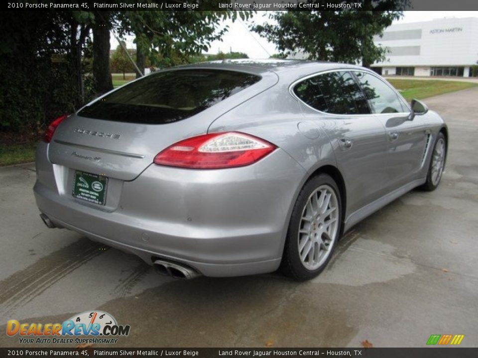 2010 Porsche Panamera 4S Platinum Silver Metallic / Luxor Beige Photo #7