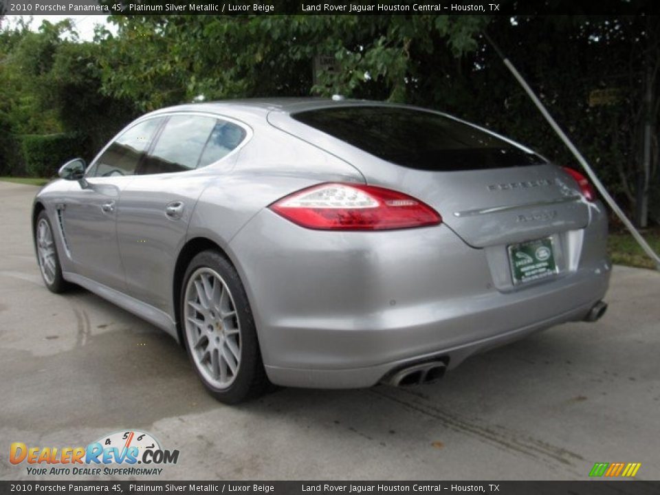 2010 Porsche Panamera 4S Platinum Silver Metallic / Luxor Beige Photo #12