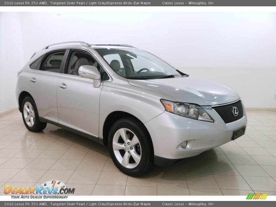 2010 Lexus RX 350 AWD Tungsten Silver Pearl / Light Gray/Espresso Birds-Eye Maple Photo #1