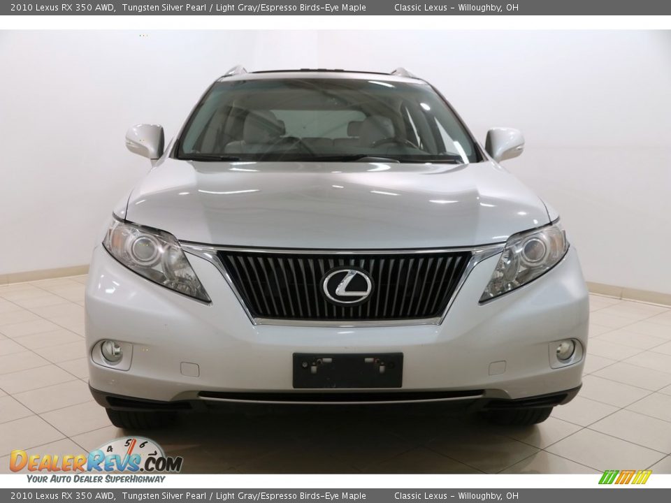2010 Lexus RX 350 AWD Tungsten Silver Pearl / Light Gray/Espresso Birds-Eye Maple Photo #2