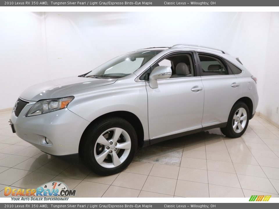2010 Lexus RX 350 AWD Tungsten Silver Pearl / Light Gray/Espresso Birds-Eye Maple Photo #3