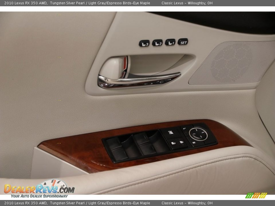 2010 Lexus RX 350 AWD Tungsten Silver Pearl / Light Gray/Espresso Birds-Eye Maple Photo #5