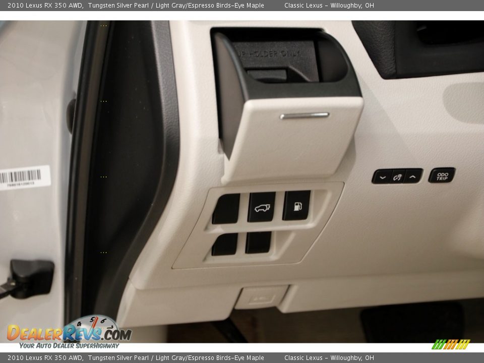 2010 Lexus RX 350 AWD Tungsten Silver Pearl / Light Gray/Espresso Birds-Eye Maple Photo #7