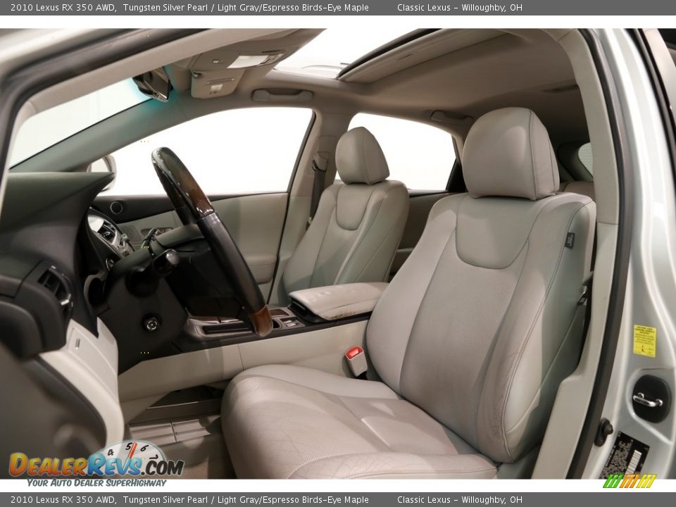 2010 Lexus RX 350 AWD Tungsten Silver Pearl / Light Gray/Espresso Birds-Eye Maple Photo #8