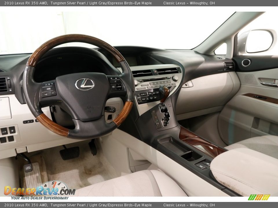 2010 Lexus RX 350 AWD Tungsten Silver Pearl / Light Gray/Espresso Birds-Eye Maple Photo #9