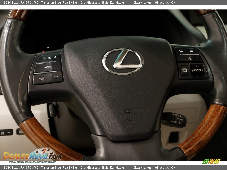 2010 Lexus RX 350 AWD Tungsten Silver Pearl / Light Gray/Espresso Birds-Eye Maple Photo #10