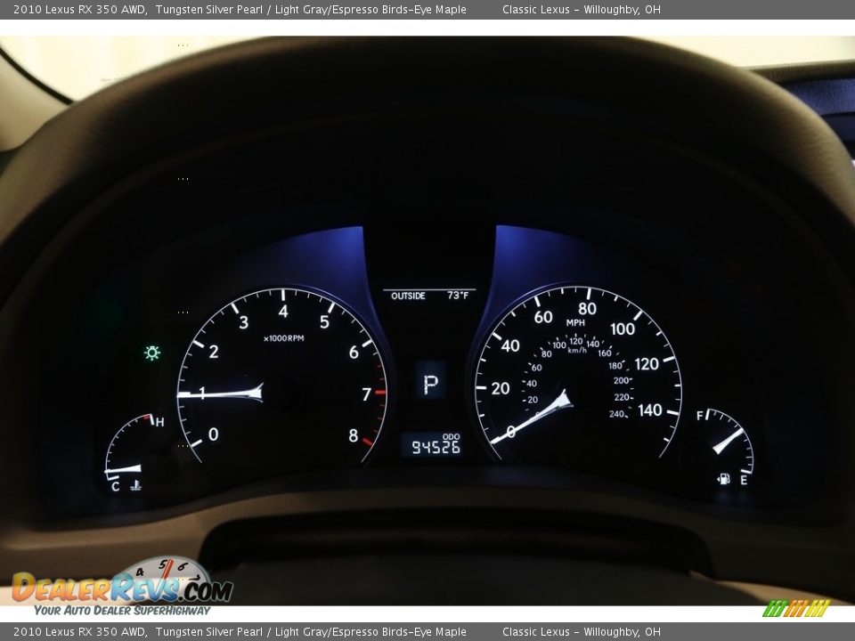 2010 Lexus RX 350 AWD Tungsten Silver Pearl / Light Gray/Espresso Birds-Eye Maple Photo #11