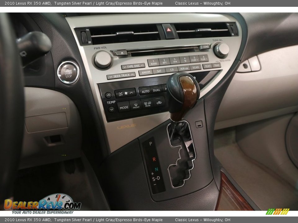 2010 Lexus RX 350 AWD Tungsten Silver Pearl / Light Gray/Espresso Birds-Eye Maple Photo #12