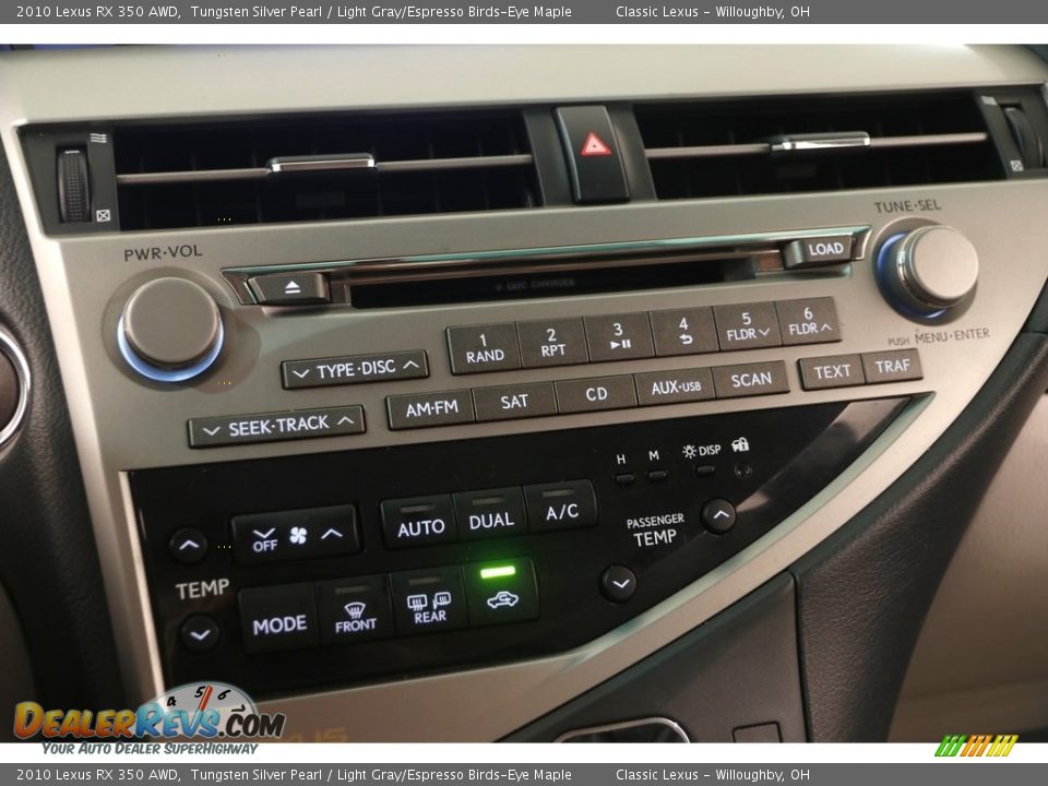 2010 Lexus RX 350 AWD Tungsten Silver Pearl / Light Gray/Espresso Birds-Eye Maple Photo #13