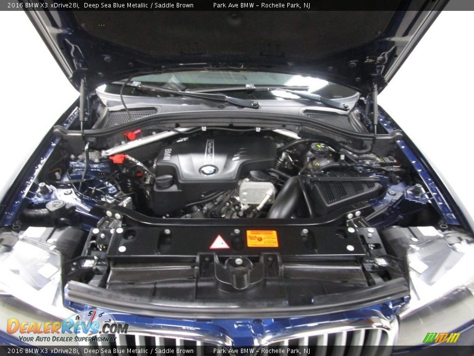 2016 BMW X3 xDrive28i Deep Sea Blue Metallic / Saddle Brown Photo #32