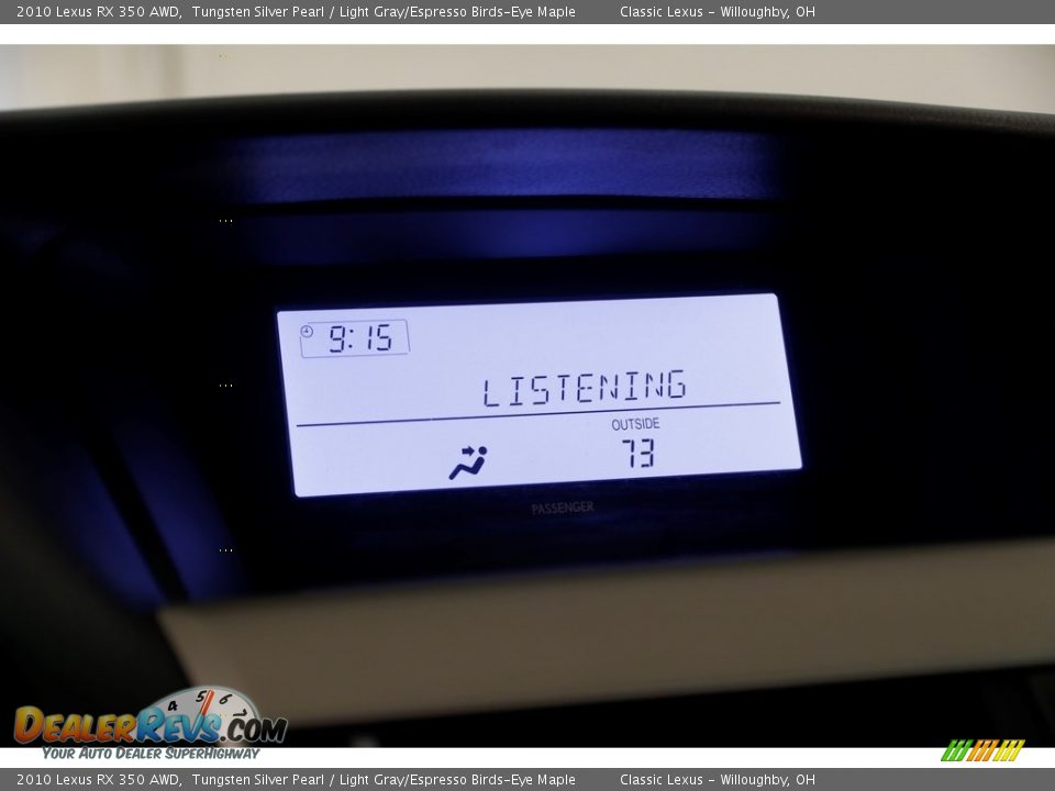 2010 Lexus RX 350 AWD Tungsten Silver Pearl / Light Gray/Espresso Birds-Eye Maple Photo #15