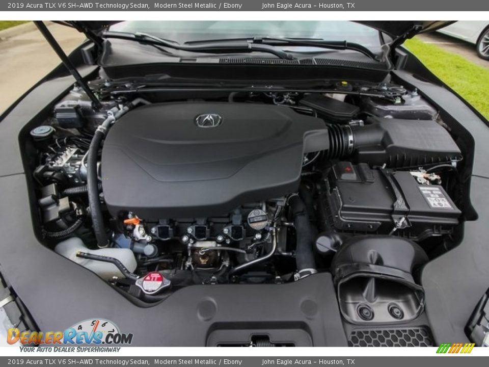 2019 Acura TLX V6 SH-AWD Technology Sedan Modern Steel Metallic / Ebony Photo #24