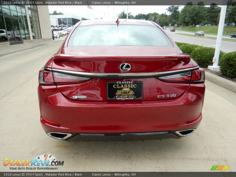 2019 Lexus ES 350 F Sport Matador Red Mica / Black Photo #6